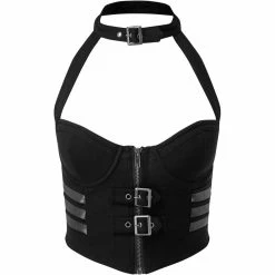 Killstar Halter Top - Night Patrol Black -KILLSTAR SALES killstar halter top night patrol black4