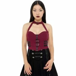 Killstar Halter Top - Night Patrol Blood