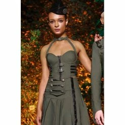 Killstar Halter Top - Night Patrol Khaki -KILLSTAR SALES killstar halter top night patrol khaki 13