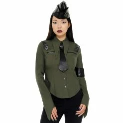 Killstar Halter Top - Secret Mission Khaki