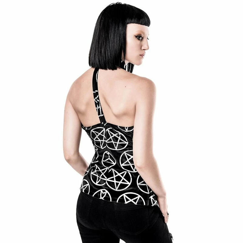 Killstar Neckholder Halter-Top - Venom On Edge Silver 4 Killstar Neckholder Halter-Top - Venom On Edge Silver - Image 2