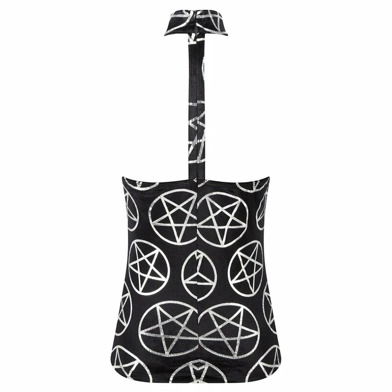 Killstar Neckholder Halter-Top - Venom On Edge Silver 6 Killstar Neckholder Halter-Top - Venom On Edge Silver - Image 4