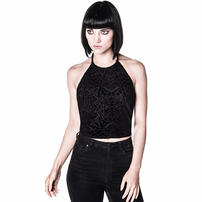 Killstar Neckholder Top - Burn Baby Burn 3 Killstar Neckholder Top - Burn Baby Burn