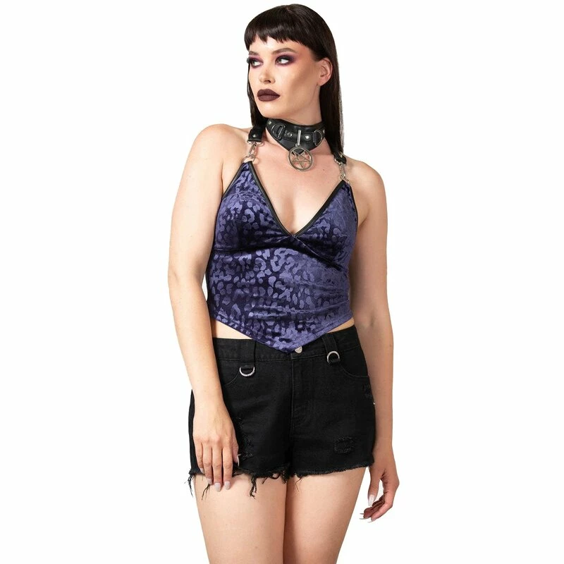 KILLSTAR Strappy Top - Alley Cat Plum 3 KILLSTAR Strappy Top - Alley Cat Plum