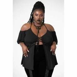 KILLSTAR Strappy Top - Amber Bat -KILLSTAR SALES killstar strappy top amber bat5