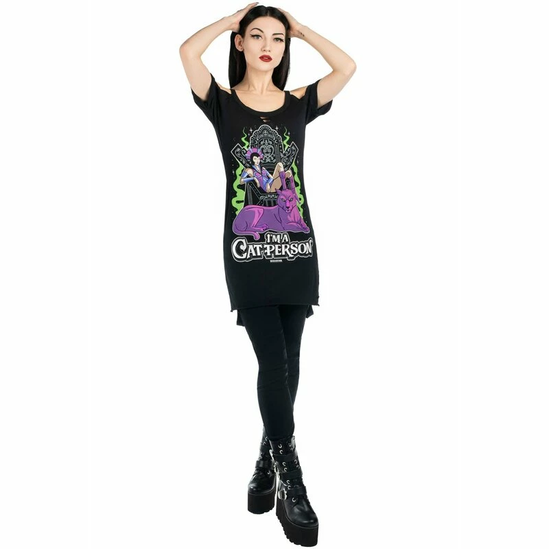 Killstar Strappy Top - Cat Person Distress 4 Killstar Strappy Top - Cat Person Distress - Image 2
