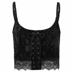 Killstar Strappy Top - Dahlia Black -KILLSTAR SALES killstar strappy top dahlia black4