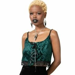 KILLSTAR Strappy Top - Fabled Emerald