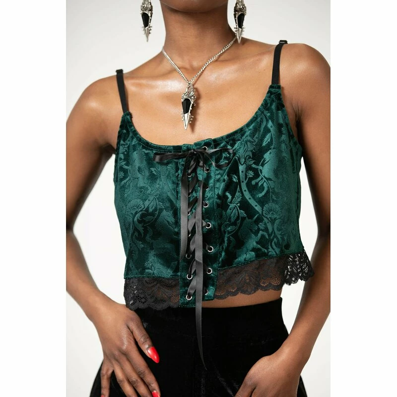 KILLSTAR Strappy Top - Fabled Emerald 5 KILLSTAR Strappy Top - Fabled Emerald - Image 3