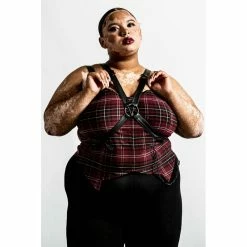 Killstar Strappy Top - Jaded Blood Tartan -KILLSTAR SALES killstar strappy top jaded blood tartan4