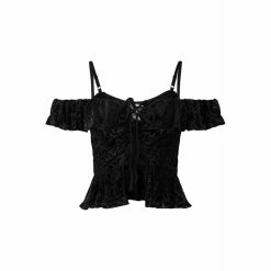 Killstar Velvet Bardot Top - Aimee -KILLSTAR SALES killstar velvet bardot top aimee4