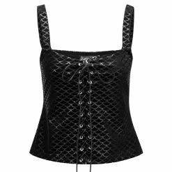 Killstar Velvet Vest Top - Black Sea -KILLSTAR SALES killstar velvet vest top black sea3