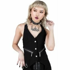 Killstar Vest - Office Riot Black