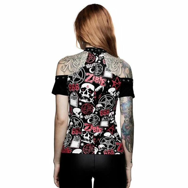 Killstar X Rob Zombie Choker Top - American Nightmare 4 Killstar X Rob Zombie Choker Top - American Nightmare - Image 2