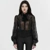 Punk Rave Blouse - Nocturna -KILLSTAR SALES punk rave blouse nocturna