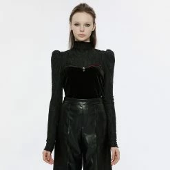 Punk Rave Blouse With Spaghetti-Top - Amarissa