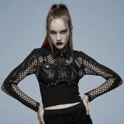 Punk Rave Bolero Jacket - Manifesto Black