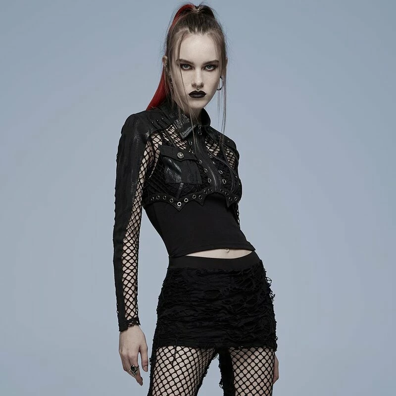 Punk Rave Bolero Jacket - Manifesto Black 4 Punk Rave Bolero Jacket - Manifesto Black - Image 2