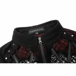 Punk Rave Bolero Jacket - Manifesto Red -KILLSTAR SALES punk rave bolero jacket manifesto red6