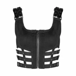 Punk Rave Crop Top - Black Matrix 10 Punk Rave Crop Top - Black Matrix -KILLSTAR SALES punk rave crop top black matrix 14