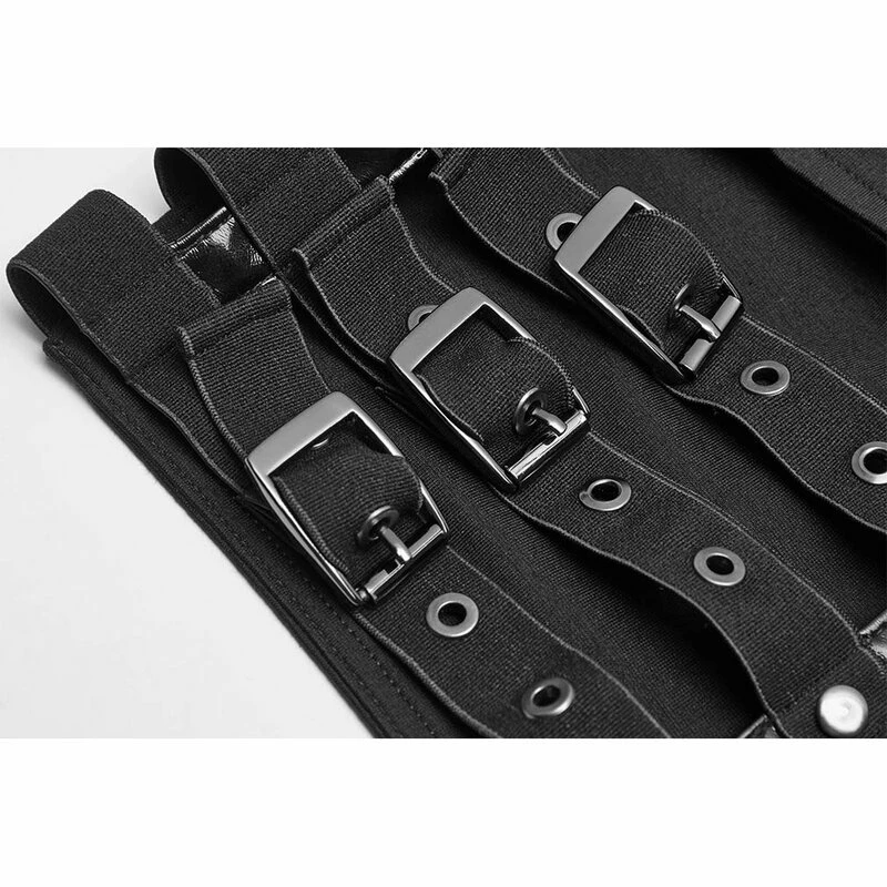 Punk Rave Crop Top - Black Matrix 7 Punk Rave Crop Top - Black Matrix - Image 5