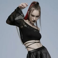 Punk Rave Crop Top - Shadow's Song -KILLSTAR SALES punk rave crop top shadows song 13