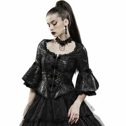Punk Rave Gothic Blouse - Baroque Flower