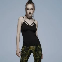 Punk Rave Strappy Top - Rebel & Romance Solid