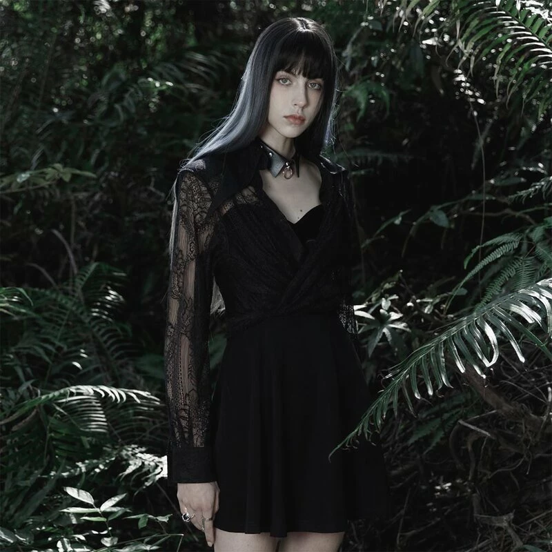 Punk Rave Wrap Blouse - Moon Faerie 5 Punk Rave Wrap Blouse - Moon Faerie - Image 3