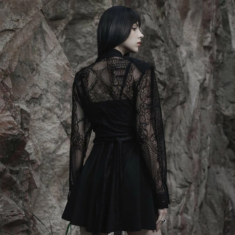 Punk Rave Wrap Blouse - Moon Faerie 7 Punk Rave Wrap Blouse - Moon Faerie - Image 5