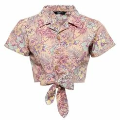 Queen Kerosin Crop Top - Tropical Coral