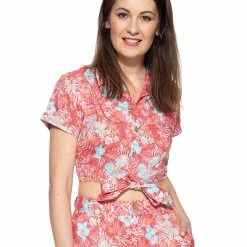 Queen Kerosin Crop Top - Tropical Rosé