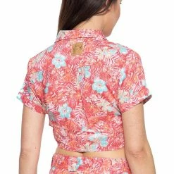 Queen Kerosin Crop Top - Tropical Rosé -KILLSTAR SALES queen kerosin crop top tropical rose 14