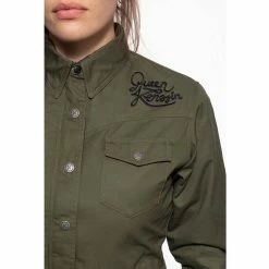 Queen Kerosin Shirt-Jacket - Alive Free -KILLSTAR SALES queen kerosin shirt jacket alive free4