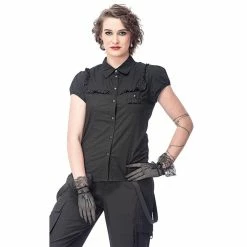 Queen Of Darkness Blouse - Ruffle Shirt -KILLSTAR SALES queen of darkness blouse ruffle shirt6