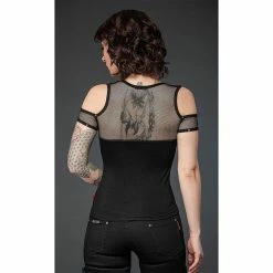 Queen Of Darkness Gothic Top - Mesh & Studs -KILLSTAR SALES queen of darkness gothic top mesh studs 14