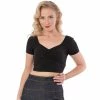 Steady Clothing Crop Top - Isabelle Black -KILLSTAR SALES steady clothing crop top isabelle black