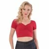Steady Clothing Crop Top - Isabelle Red -KILLSTAR SALES steady clothing crop top isabelle red