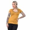 Steady Clothing Top - Piped Sophia Ochre -KILLSTAR SALES steady clothing top piped sophia ochre