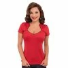 Steady Clothing Top - Piped Sophia Red