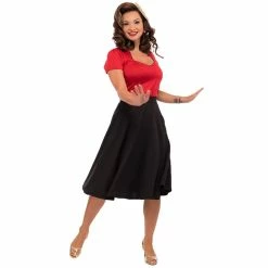 Steady Clothing Top - Piped Sophia Red -KILLSTAR SALES steady clothing top piped sophia red6