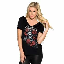 Sullen Angels Girlie Top - Death & Roses